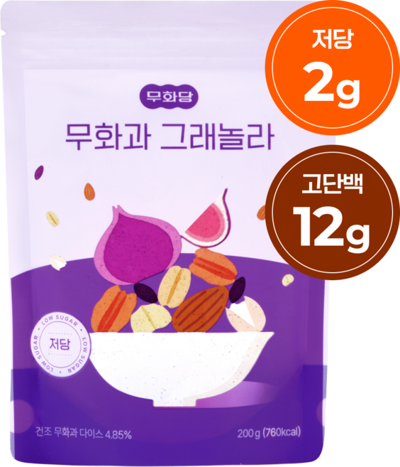 무화당 저당 프로틴 무화과 그래놀라, 1개, 200g