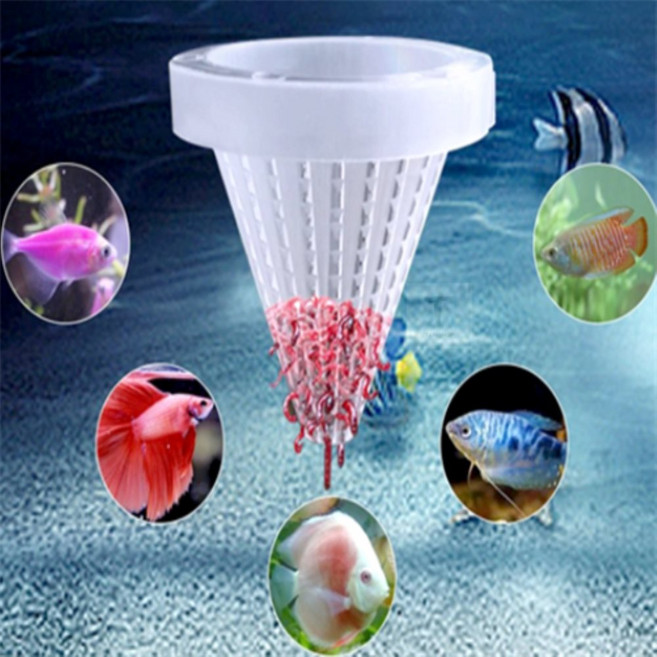 타미디자인 어항 물고기 먹이컵 열대어, 화이트