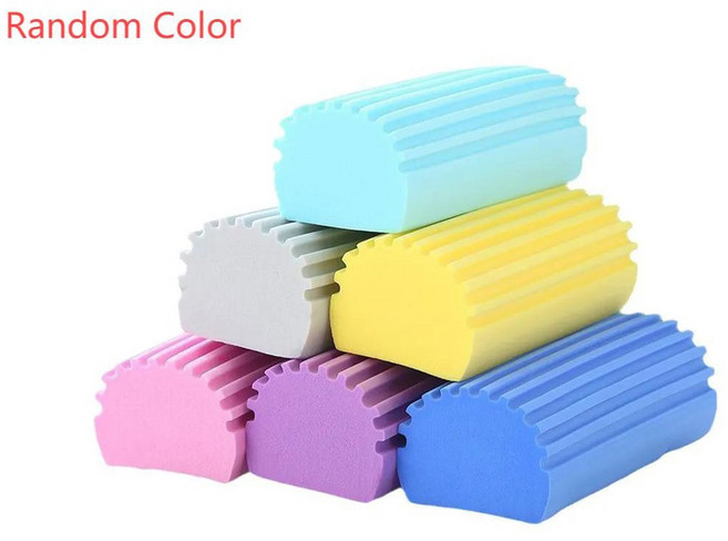 창틀 청소 브러쉬 용 블라인드 방지 유리 습기 보드 스폰지 트랙 마법의 PVA 창 베이스 라디에이터 먼지 그루브 떨이, 1개