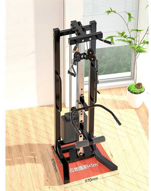 다기능 케이블 머신 랫풀다운 체육관 크로스오버 세트, 1개, 다기능 비행 조류 갠트리(100KG 균형추)