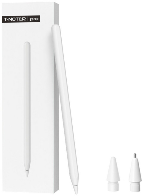티노터 프로 펜슬 무선충전 애플 아이패드 호환 펜슬 2세대 터치펜, 화이트, 1개