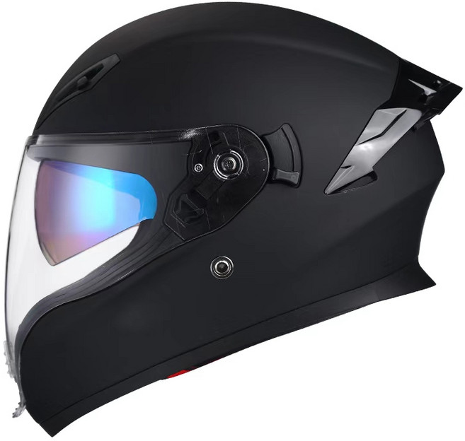 오토바이 풀페이스 헬멧 시스템 오토바이헬멧 무광, 블랙