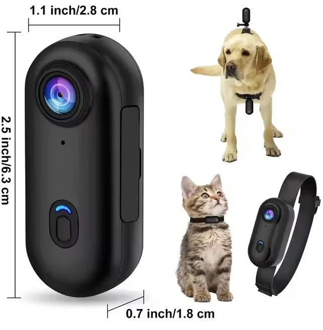 H88Pro 4K 미니 바디 카메라 웨어러블 스포츠 및 애완동물 비디오 액션 레코더 핸즈프리 엄지 크기 SD 미디, 01 About 8MP, 02 Black