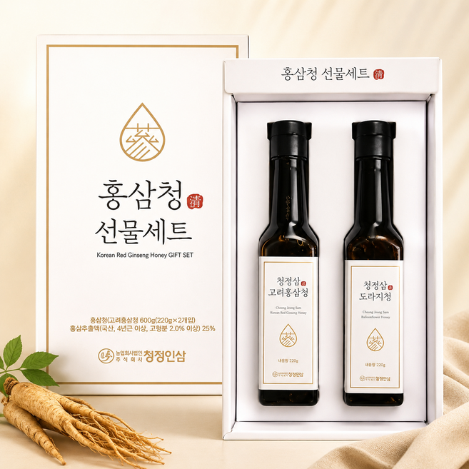 청정인삼 고려홍삼청선물세트, 2개, 330g