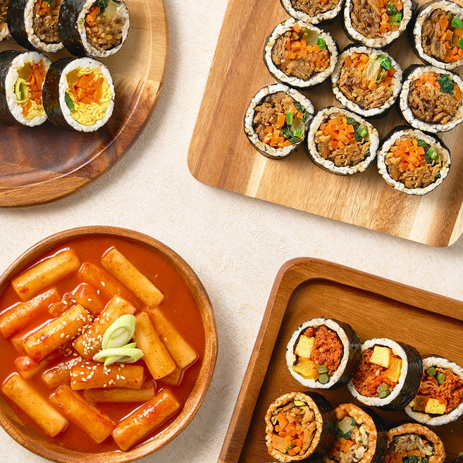간편 식단 저당 맛있는 김밥 세트 3종 혼합 숯불 불고기+매콤 제육+계란 김밥 간편조리 직장인 점심 도시락 (냉동), 220g
