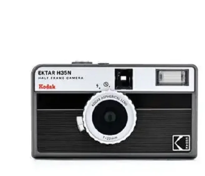 기존 KODAK EKTAR H35 하프 프레임 카메라 35mm Kodak 필름 재사용 가능한 옵션 ColorPlus 200, 02 Camera With 1 Roll, 01 빠른  Mainland, 06 H35N Black