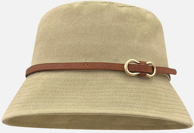 젬버트 여성 예쁜 고급 레더 스트랩 벙거지 모자 버킷햇