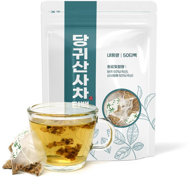 자연초 당귀산사차 삼각티백, 50개입, 2개, 1g