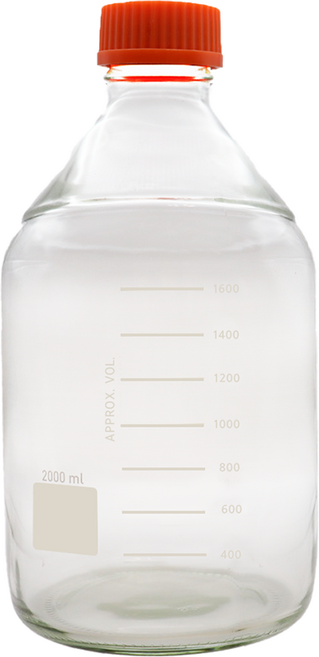 메디아병 눈금 유리병 국산 시약병 샘플병, 2개, 2L