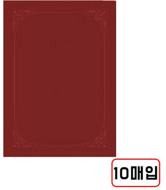 종이상장케이스 10매, 거치식 무지 적색/M430270
