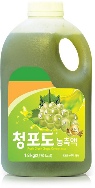 프레시에또 청포도 과일 농축액 아이스박스 포장, 1.8kg, 1개