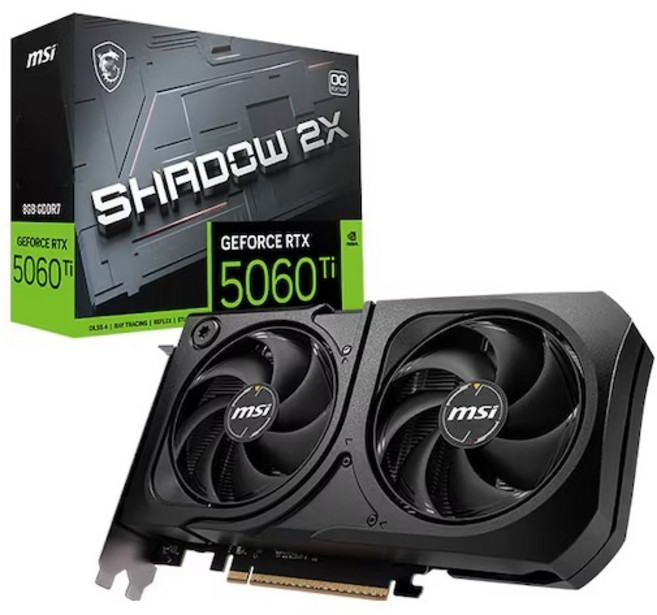 MSI 지포스 RTX 5060 Ti 쉐도우 2X OC 플러스 D7 8GB