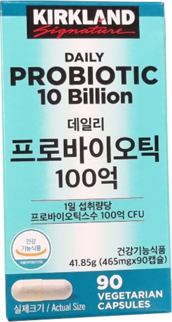 [코스트코] KS 데일리 프로바이오틱 100억 465mg x 90캡슐 1555604, 90회분, 90개