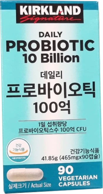 [코스트코] KS 데일리 프로바이오틱 100억 465mg x 90캡슐 1555604, 90회분, 90개 - 쿠팡