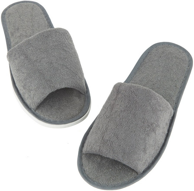 하루이슬리퍼 하루이 타올천슬리퍼 오픈형, 회색, 1개