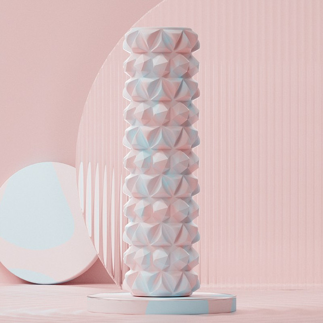 요가 근막 폼롤러 마사지, 1개, 핑크