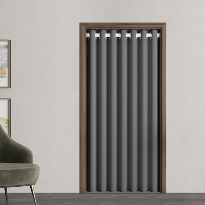 유스몰 사계절 방한 암막 현관 커튼 + 강력 압축봉