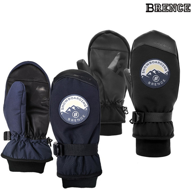 브렌스 와펜 겨울 골프장 방한장갑, 옵션:와펜 벙어리장갑 블랙 L, 1개
