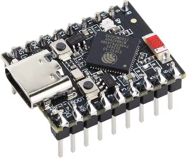 ESP32 Super Mini ESP32-S3 초소형 개발보드 핀헤더 납땜, 1개