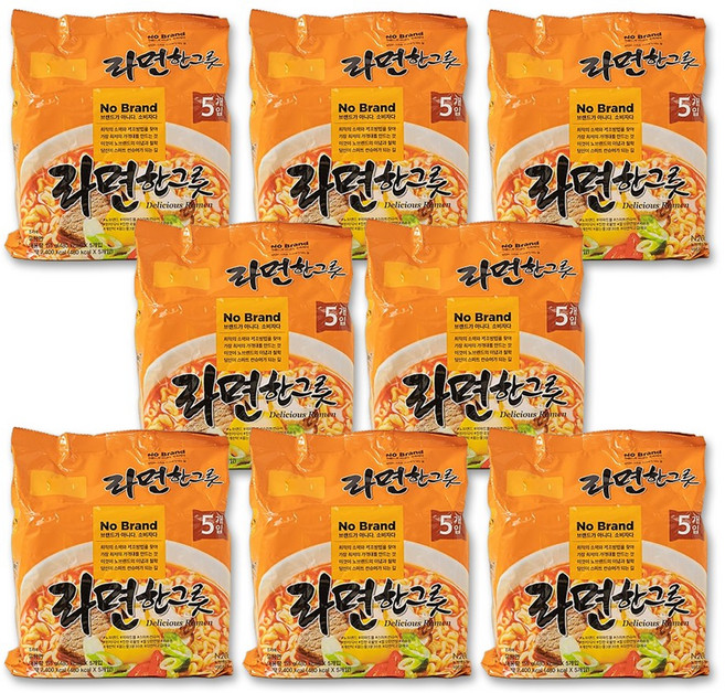 마켓잇업 노브랜드 라면한그릇 순한맛 115g 봉지라면, 40개