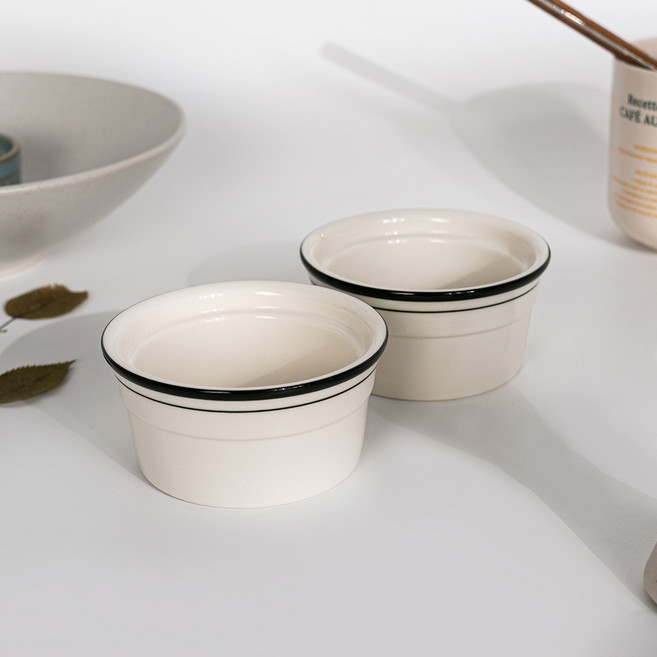 시라쿠스 뉴욕 요거트 디저트 볼 찬기 래머킨 M 10cm, 2개, 그린