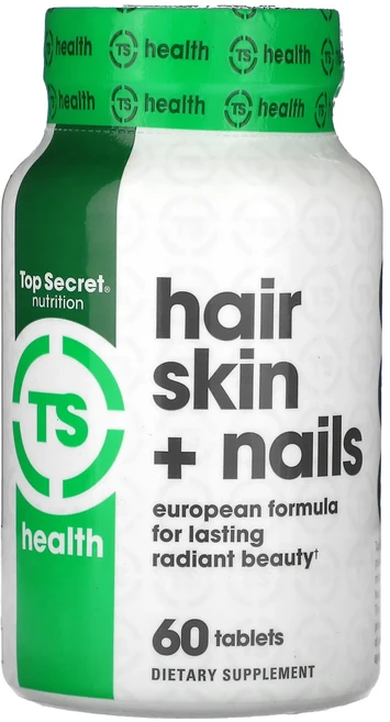 너무좋습니다 Top Secret Nutrition 건강 모발 피부 + 손발톱 60정 어깨를언제나 활짝펴세요, TopSecretNutrition건강모발피부손발톱60정 - 쿠팡