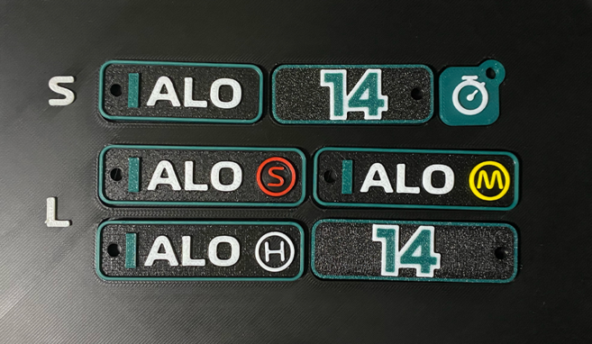 F1 네임택 이니셜 키링 열쇠고리 포뮬러원 레이싱 굿즈