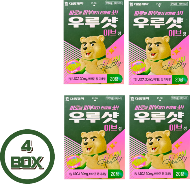 우루샷 대웅제약 이브정, 20정, 4박스