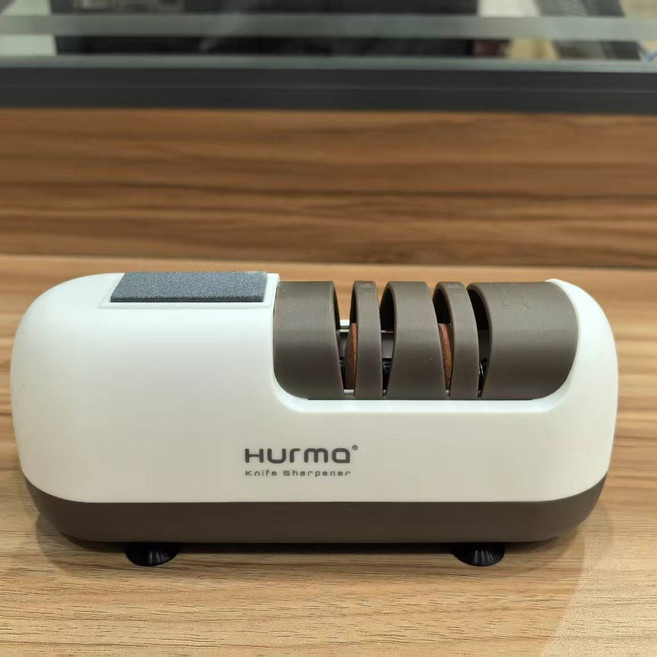 【磨刀神器】電動磨刀機 電動磨刀器 多功能磨刀機 萬用磨刀器 多功能磨刀 磨刀器 磨刀石 三種磨輪 準確磨刀 磨刀機, 【白色升級款】磨刀器&備用磨刀石, 1個