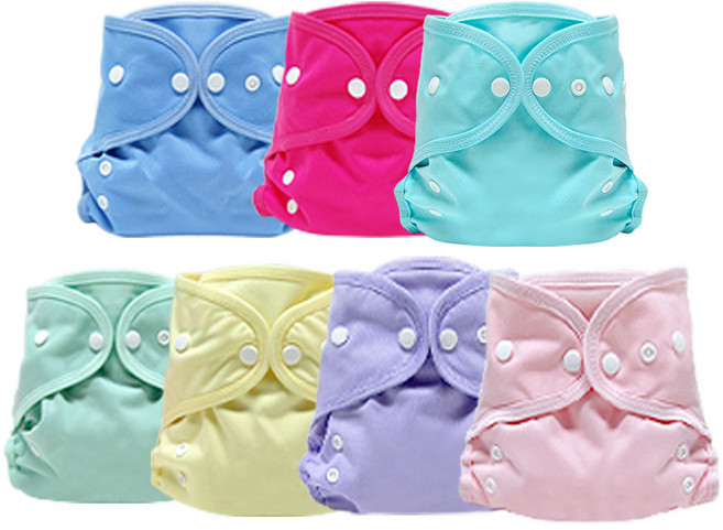 베이비앙 통풍이 잘 되는 기저귀 커버(원사이즈/입체형), 14순면  포켓식 똑딱이 커버 핑크, 1개