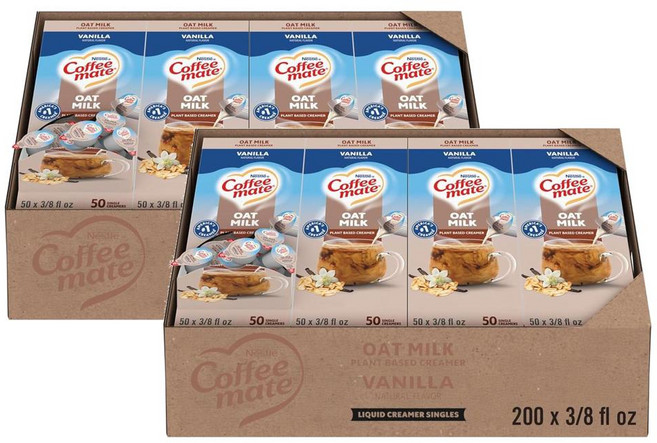 Nestle 네슬레 커피메이트 오트 밀크 바닐라 크리머 11ml, 2개, 200개입