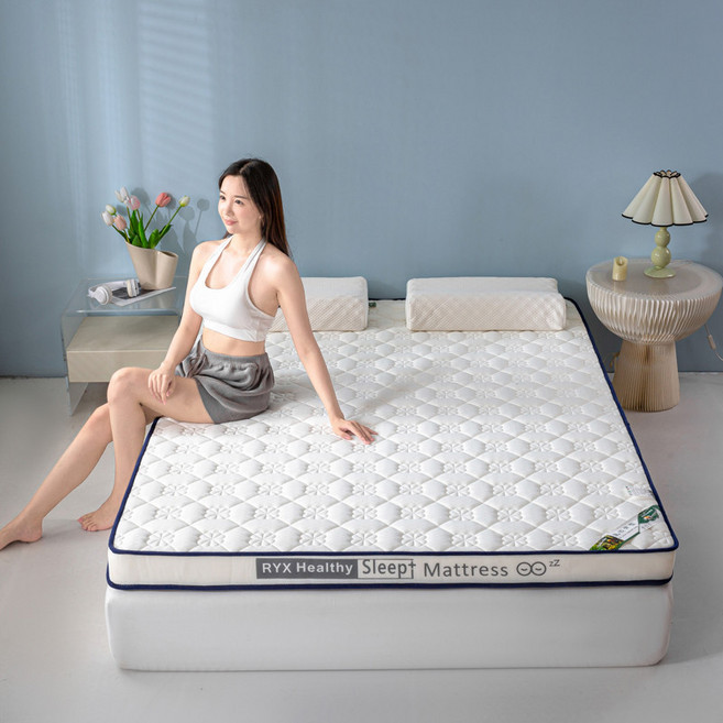 新款A類針織乳膠抗壓記憶棉乳膠床墊 標準雙人床墊 單人加大床墊, 花瓣白（白）-10cm,120*200公分（單人加大）