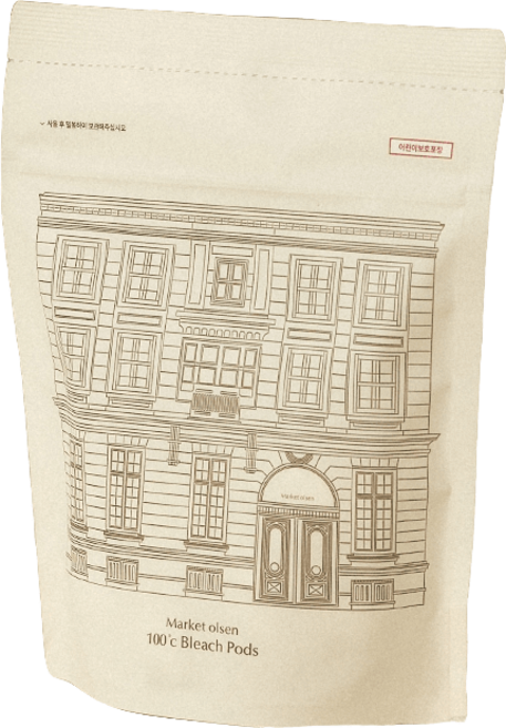 마켓올슨 100 백도 표백 캡슐, 3개