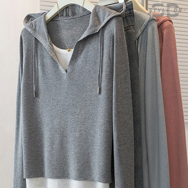 스타일닥터 여성 긴팔 후드티 맨투맨 레이어드캐주얼 티셔츠