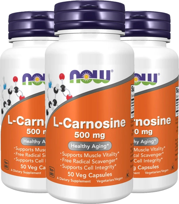 나우푸드 L-카르노신 500mg 베지 캡슐 비건, 50정, 3개 - 쿠팡