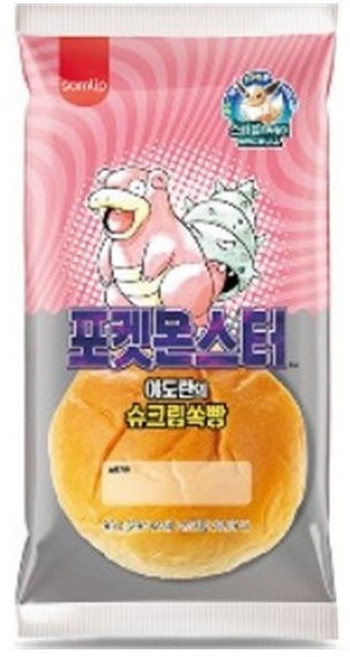 삼립 30주년 스폐셜 띠부씰 포켓몬빵 야도란의 슈크림 쏙빵, 3개, 95g