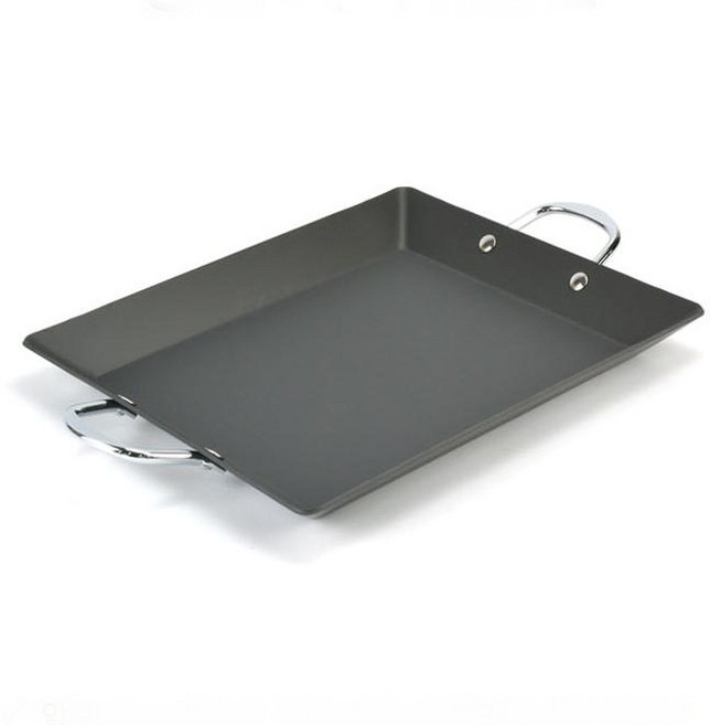 경질 철판 사각 볶음판 가정용 캠핑용 업소용 곱창 구이판 닭갈비 순대볶음 볶음밥, 직사각형, 1개