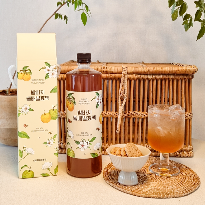 밤바치 돌배 발효액 1L 돌배효소 액기스 돌배청 돌배즙, 2개