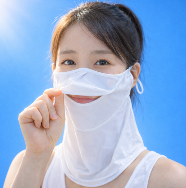 [KC국산]비플로 오픈형 자외선 차단 골프 마스크, 쿨링화이트, 1개