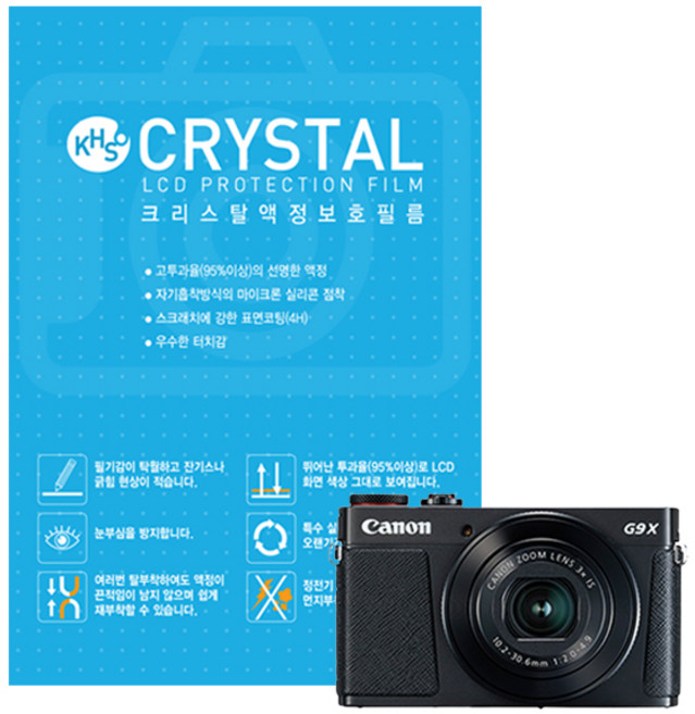 크리스탈액정보호필름-1매 캐논파워샷G5X MarK II G7X MarK II G9X Mark II G1X Mark III