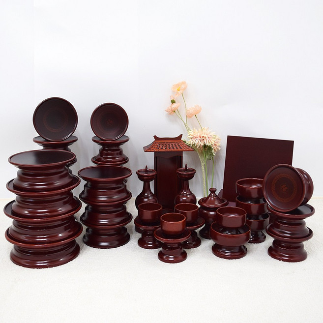 남원 향림공예 오리목 복 제기세트 37p 제사 제기 그릇, 1개