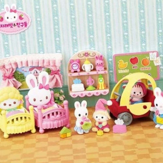 아이선물 아이방꾸미기 원앤원 콩지래빗 낮잠시간 인형침대 어린이선물 인형집소품 놀이