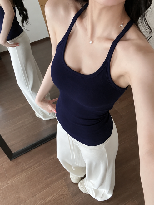 9위 - 언오프 캡내장 나시 브라탑 민소매 티셔츠 데일리 운동 요가 필라테스 이너탑 슬리브리스