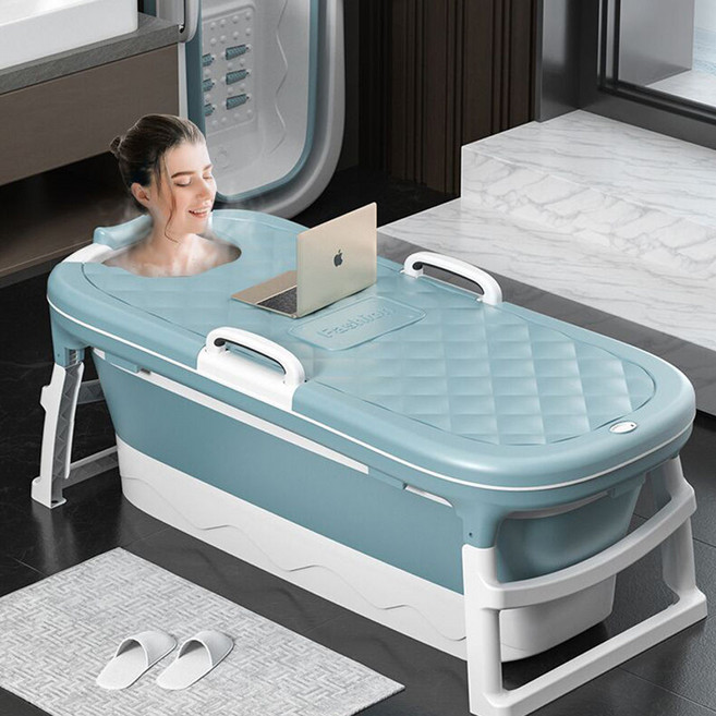 1인욕조 이동식욕조 성인 깊은 접이식욕조 간이 사우나 덮개 휴대용 반신욕기 L956-O