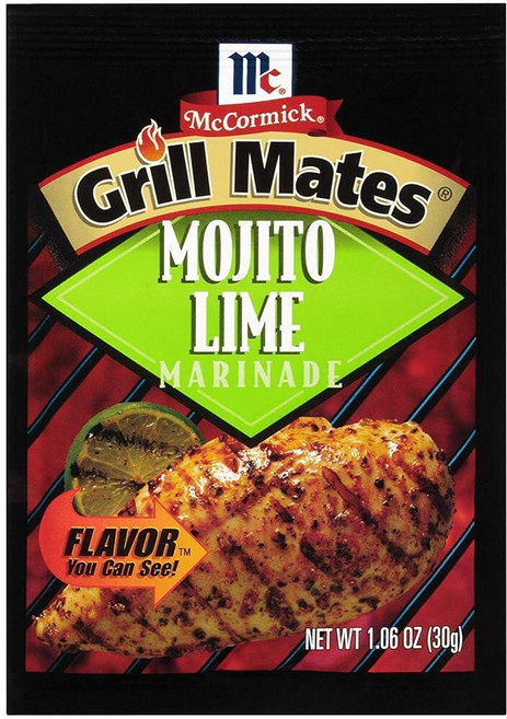 McCormick Mojito Lime Grill Mates Marinade Mix 1.06 OZ 바베큐/그릴 부속용품 254771, 라임, 1.06 Ounce (Pack of 20), 30g