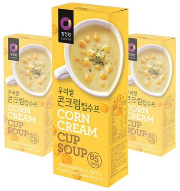 청정원 우리쌀 콘크림 컵수프, 60g, 27개