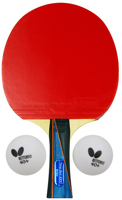 버터플라이 TIMOBOLL 3000 티모볼 탁구라켓 탁구공포함, 1개