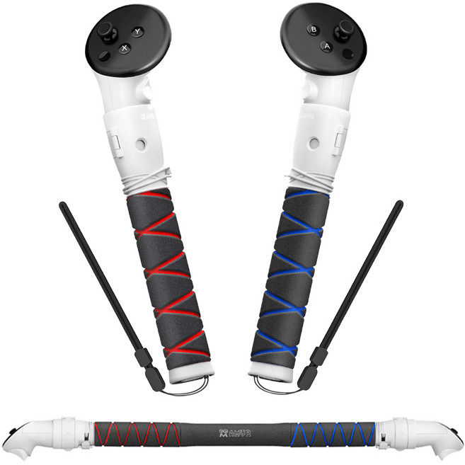 메타퀘스트3 악세사리 3S호환 AMVR 비트세이버 확장그립, 선택, 1개, AMVR 메타퀘스트3S 비트세이버 그립, 단품