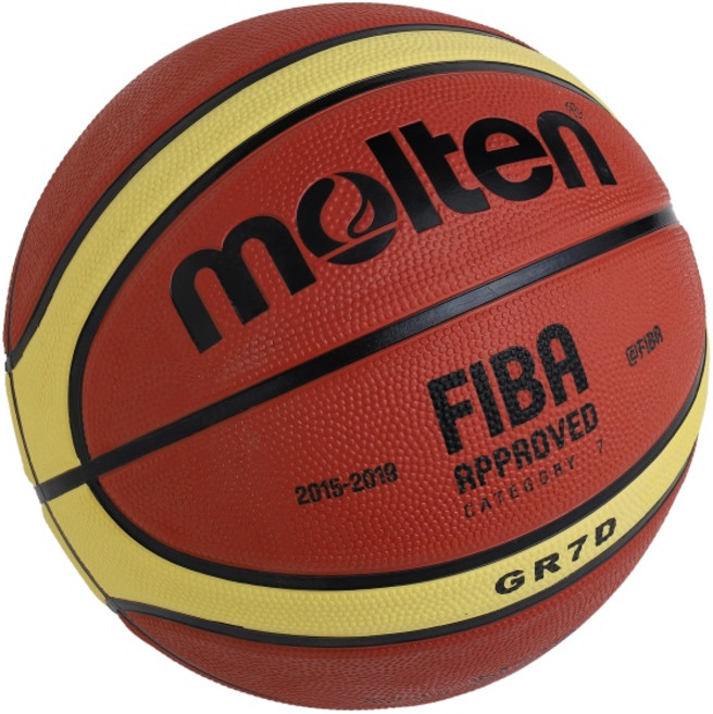 Molten GR7D 籃球 七號球 FIBA Approved, 1個, 深棕色 BGR7D-YBW,女生｜六號球
