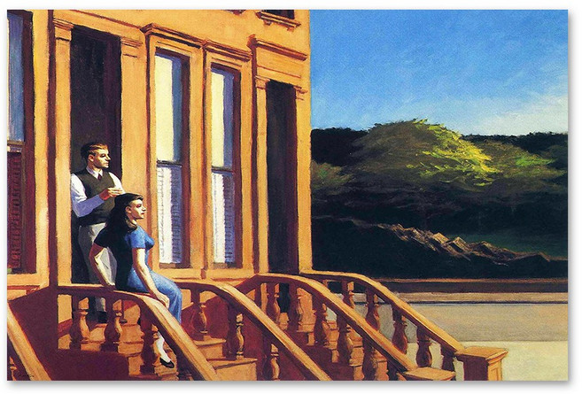 에드워드 호퍼 명화 대형 캔버스 그림 액자, 20. 태양아래 갈색빛이 도는 집